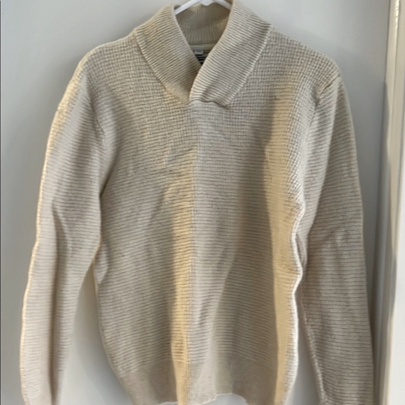 Schott Bros NYC Cream Mock Turtleneck Sweater sz M - Picture 2 of 5